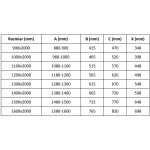 MEXEN/S - Velar posuvné sprchové dveře 100 cm, dekor, zlatá kartáčovaná 871-100-000-31-55
