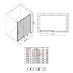 CERANO - Sprchové posuvné dveře Lantono - pravá - 8 mm - Soft-Close - chrom, mléčné sklo - 120x195 CER-663181