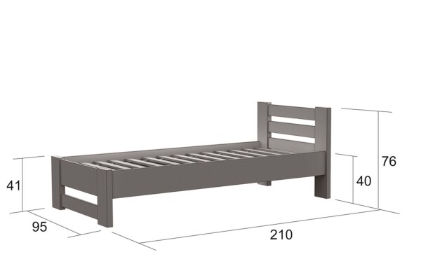 Borovicová postel L810 přírodní 90×200