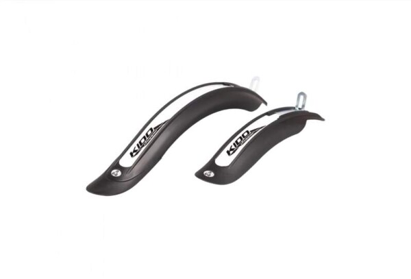 Blatníky CTM KIDO, SDE, černá/bílá, 16'', reflexní