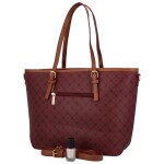 Trendová dámská koženková kabelka přes rameno Laila, vínová