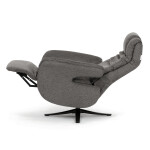 Polohovací křeslo, elektrické zabudované ovládání, funkce zero gravity, šedá, látka, TV-C5590 GREY2