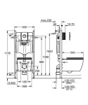 GROHE - Start Round Set předstěnové instalace, klozetu Start Round, sedátka Softclose a tlačítka Sail, chrom 103843SH00