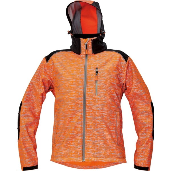 CRV Cerva Bunda KNOXFIELD PRINTED softshellová pánská s reflektivním potiskem oranžová L oranžová