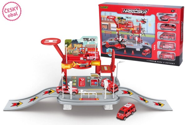 Hasičská stanice s auty 65x19x24,5 cm - český obal, Wiky Vehicles, W049936