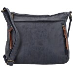 Trendy dámská koženková crossbody kabelka Estina, tmavě modrá
