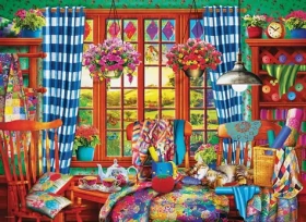 EUROGRAPHICS Puzzle Patchworková šicí dílna
