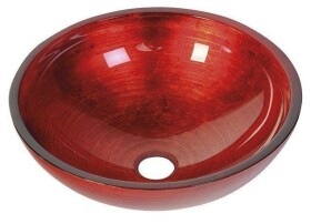 SAPHO - MURANO ROSSO IMPERO skleněné umyvadlo na desku, průměr 40cm, červená AL5318-63