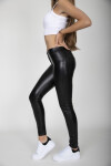 Dámské kalhoty Black Leather Mid Waist XL bordó