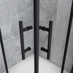 H K - Sprchový kout SIMPLE BLACK 90x80 L/P varianta, rohový vstup SE-SIMPLEBL9080