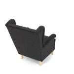 Křeslo ušák, černá látka, AK-388 BK2