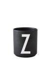 DESIGN LETTERS Porcelánový hrneček/dózička LETTERS Black 300 ml černá barva, porcelán