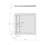 POLYSAN - ARENA sprchová vanička z litého mramoru se záklopem, čtverec 90x90cm, bílá 71601
