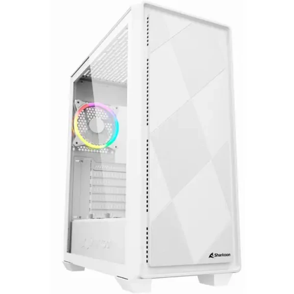 Sharkoon VS8 RGB bílá / ATX / 2x USB 3.0 / 1x USB-C /3x 120mm / bez zdroje / průhledná bočnice (4044951039098)