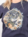 Animal EARTHERN India Ink Blue dámské tričko krátkým rukávem