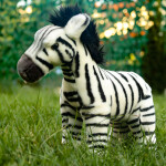 Plyšová zebra stojící 30 cm ECO-FRIENDLY