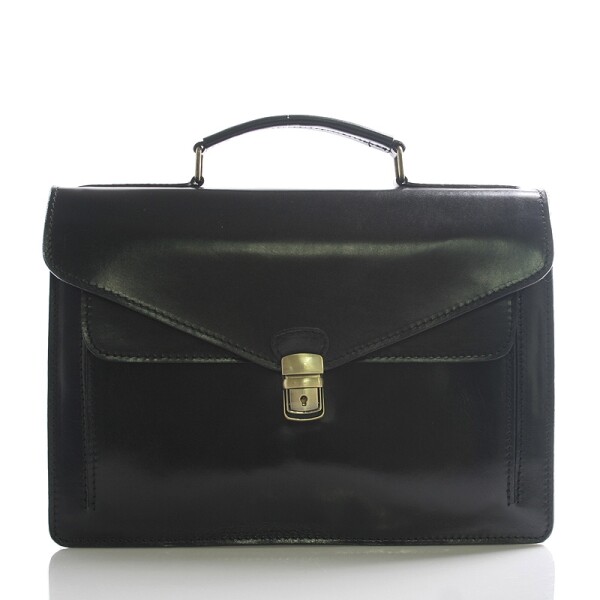 Dámská kožená aktovka Belinda, černá