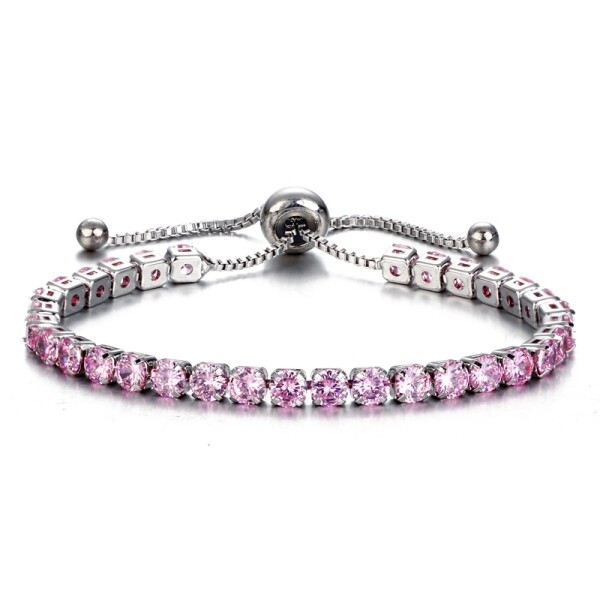Náramek Swarovski Elements Cianoti Rose, Růžová 14 cm + 9 cm (prodloužení)