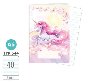 Školní sešit A6, 40 listů, typ 644 Sweet Dreams