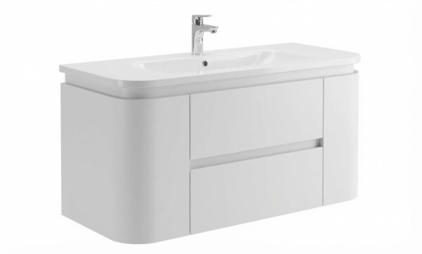 Koupelnová skříňka s umyvadlem Naturel Shelley 119x50x45 cm bílá mat SHELLEY120W SHELLEY120W