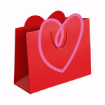 Dárková taška horizontální velká - S výsekem srdce (32,4 × 12,7 × 26 cm) - Albi