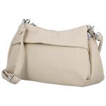 Stylová dámská koženková crossbody kabelka Foppa, tmavě béžová
