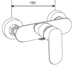 MEXEN/S - Carl sprchový sloup včetně sprchové baterie Milo, chrom 71340240-00