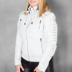 Dámská Kožená Bunda Morgana Brixton Bílá Velikost: 4XL