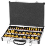 STREND PRO 212556 Sada fréz do dřeva, tvarové, SK plátky, 35ks, stopka 8mm GT453