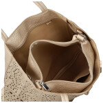 Módní dámský koženkový set kabelek Safira, zlatý