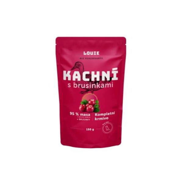 Louie kapsička pro psy, Kachní s brusinkami Hmotnost balení: 150 g