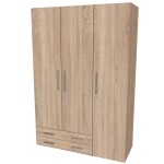 Nábytek Mikulík Skříň RIO 120-135 ROZMĚR: (š/v/h) 120 x 200 x 52 cm