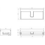 MEXEN - Box-A skříňka pro umyvadlo 100, 1 šuplík, černá mat 91AX0-1000-235-1-71