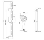 HOPA - Sprchová tyč s příslušenstvím BAASR33K