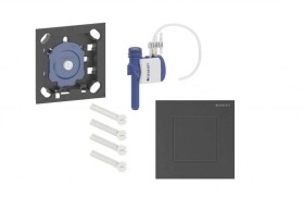 GEBERIT - Pneumatické ovládání splachování pisoáru typu 40, easy to clean, kartáčovaný černý chrom 116.217.QD.1