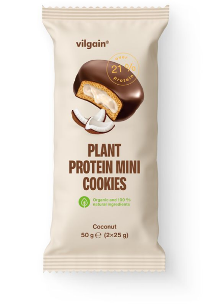 Vilgain Plant Protein Mini Cookies BIO – kokos 50 g (2 x 25 g)