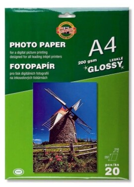 Koh-i-noor fotopapír A4 lesklý 200g 20 ks