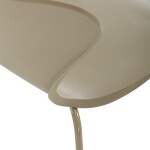 Židle jídelní, cappucino plast, čtyřnohá kovová podnož