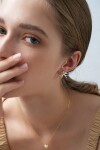 ELENYS Bird Harmony – pozlacené náušnice 18K žluté zlato