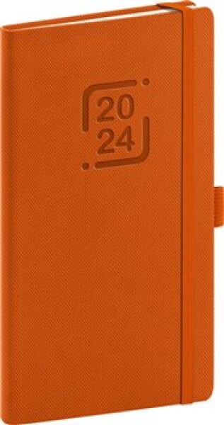 Diář 2024: Catanella - oranžový, kapesní, 9 × 15,5 cm
