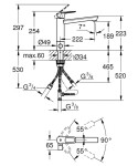 GROHE - BauLoop Dřezová baterie s uzavíracím ventilem, chrom 31713000