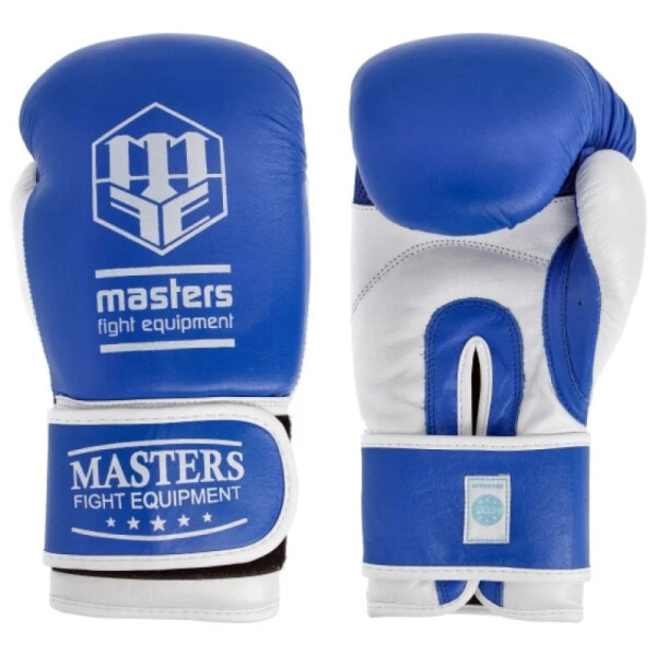 Kožené boxerské rukavice MASTERS RBT-TRW 01210-02 Modrá