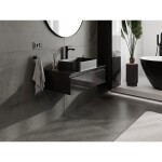 MEXEN/S - Orio koupelnová skříňka pod umyvadlo 80 cm s deskou, 1 šuplík, černá lesk 91A10-08023-1-BFC70