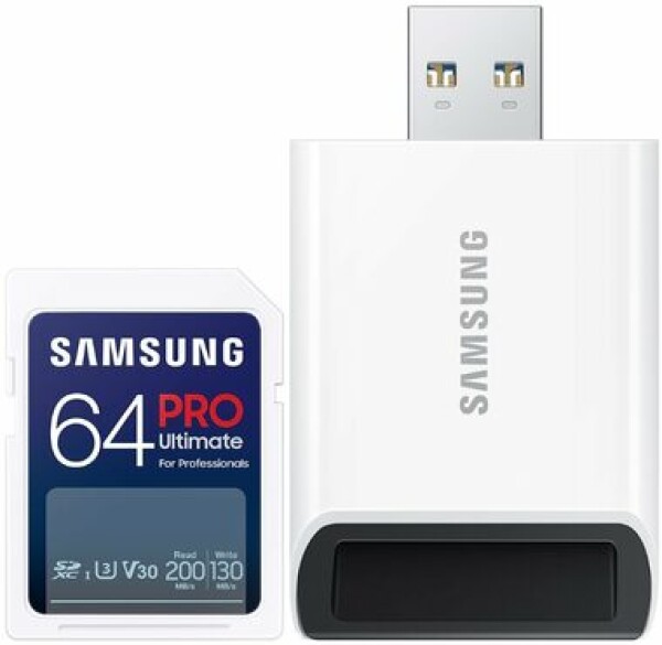 SAMSUNG SDXC PRO ULTIMATE 64GB + adaptér / SDXC /USB 2.0 / Class 10 (MB-SY64SB/WW)