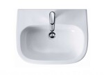 DURAVIT - D-Code Umyvadlo 55x43 cm, s přepadem, s otvorem pro baterii, bílá 23105500002