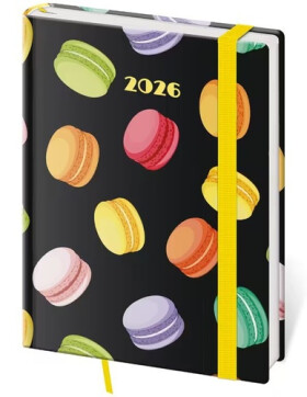 Diář 2026 denní B6 Vario - Macarons s gumičkou