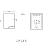 CERANO - Koupelnové LED zrcadlo Interno - 50x70 CER-429358