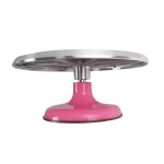 Cake star Otočný stojan kovový růžový 30cm
