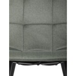 Židle jídelní, zelená látka, čtyřnohá kovová podnož, černý mat