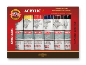 Akrylové barvy Koh-i-Noor 162S0601 sada 6 x 40 ml